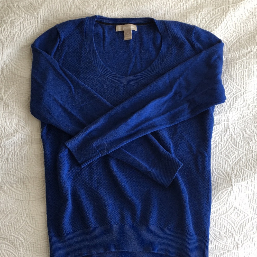 Banana Republic Blue Full Sleeve Sweater